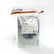 Розетка двойная с заземлением, без рамки Stekker Эрна 49139 цвет Белый-1