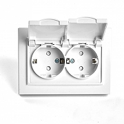 Розетка двойная с заземлением, без рамки Stekker Эрна 49139 цвет Белый-6