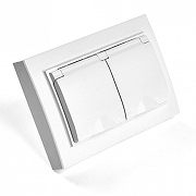 Розетка двойная с заземлением, без рамки Stekker Эрна 49139 цвет Белый-7