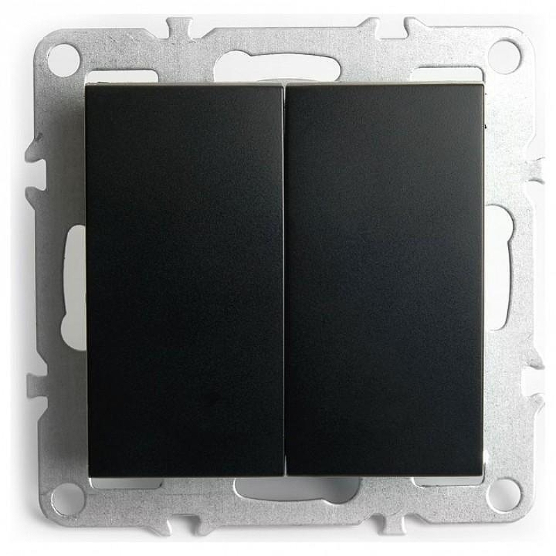 Выключатель двухклавишный без рамки Stekker Эрна 49149 