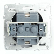 Розетка с заземлением и со шторками, без рамки с крышкой Stekker Эрна 49156 цвет Черный-3