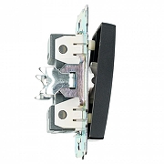 Выключатель двухклавишный без рамки Stekker Катрин 49167 цвет Черный-5