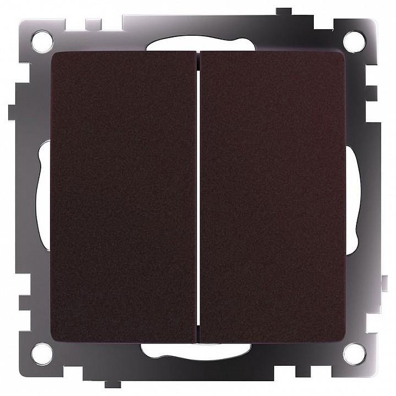 Выключатель двухклавишный без рамки Stekker Катрин 49170 