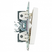 Выключатель трехклавишный без рамки Stekker Катрин 49171 цвет Белый-3