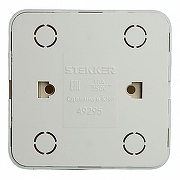 Выключатель двухклавишный с подсветкой Stekker София 49295 цвет Серебро-4