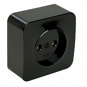 Розетка без заземления Stekker София 49313 цвет Черный-4