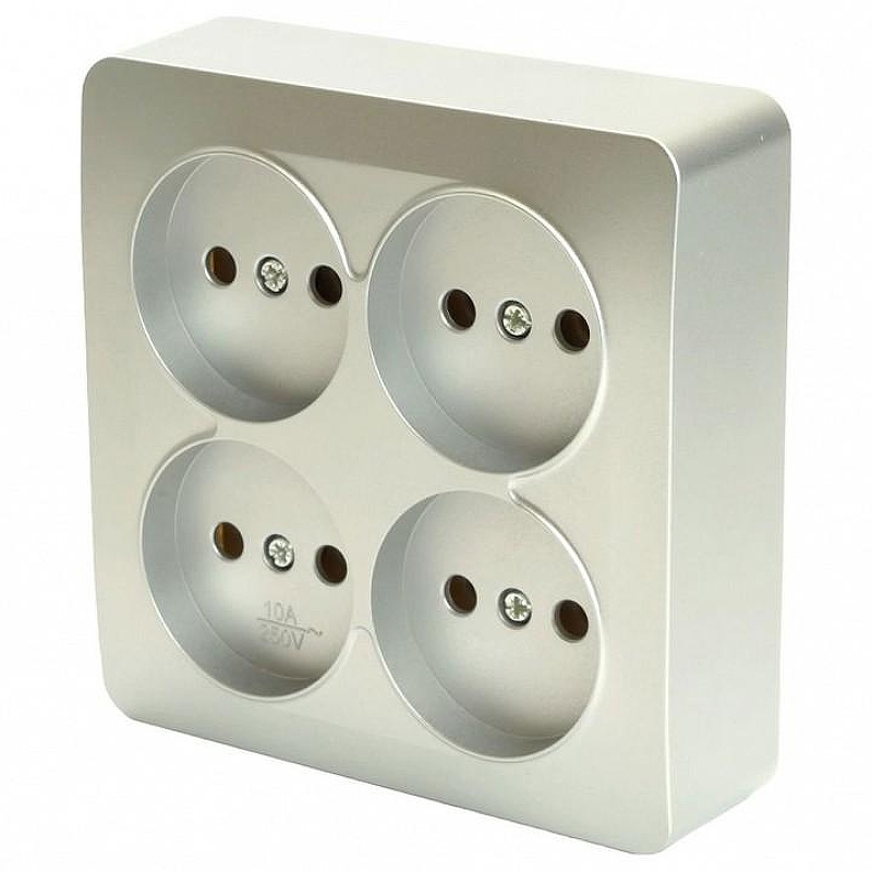 Розетка четверная без заземления Stekker София 49333 