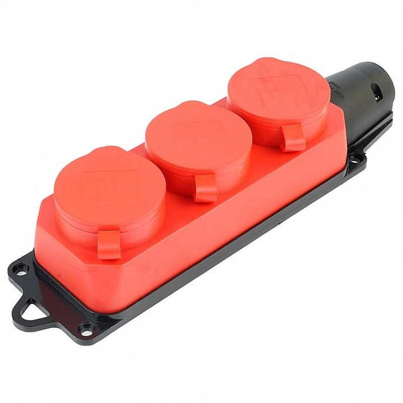 Розетка переносная разборная с заземлением и крышкой Stekker Одри 49401 