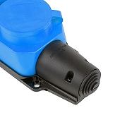 Розетка переносная разборная с заземлением и крышкой Stekker Одри 49403 цвет Синий-7