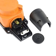 Розетка переносная разборная с заземлением и крышкой Stekker Одри 49404 цвет Оранжевый-8