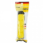 Розетка переносная разборная с заземлением и крышкой Stekker Одри 49406 цвет Желтый-1