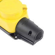 Розетка переносная разборная с заземлением и крышкой Stekker Одри 49407 цвет Желтый-9