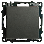 Выключатель перекрестный одноклавишный без рамки Stekker Катрин 49416 цвет Графит