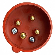 Вилка прямая 3P+PE Stekker ST 49428 цвет Красный-1