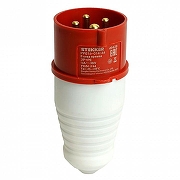 Вилка прямая 3P+PE Stekker ST 49428 цвет Красный-3