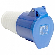 Розетка переносная разборная 2P+PE с крышкой Stekker ST 49439 цвет Синий