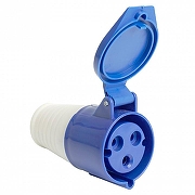 Розетка переносная разборная 2P+PE с крышкой Stekker ST 49439 цвет Синий-6