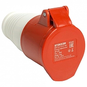 Розетка переносная разборная 3P+PE с крышкой Stekker ST 49440 цвет Красный