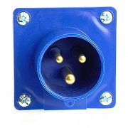 Вилка угловая 2P+PE Stekker ST 49444 цвет Синий-1