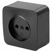 Розетка без заземления Stekker София 49485 цвет Черный