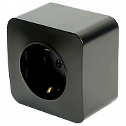 Розетка с заземлением Stekker София 49494 цвет Черный