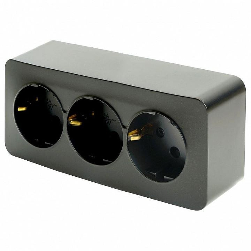 Розетка тройная с заземлением Stekker София 49502 