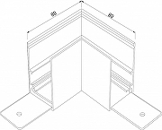 Соединитель угловой L-образный для треков накладных Elektrostandard Sl1m Magnet1c a062194 цвет арматуры Черный-1