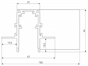 Соединитель угловой L-образный для треков встраиваемых Elektrostandard Slim Magnetic a067501 цвет арматуры Белый-3