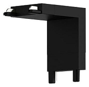 Соединитель угловой внутренний для треков накладных Aployt Magnetic track 48 APL.0181.00.07 цвет арматуры Черный