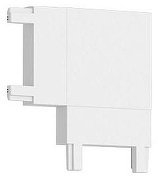 Соединитель угловой L-образный для треков накладных Aployt Magnetic track 48 APL.0181.10.04 цвет арматуры Белый