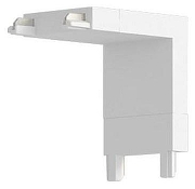 Соединитель угловой внутренний для треков накладных Aployt Magnetic track 48 APL.0181.10.07 цвет арматуры Белый