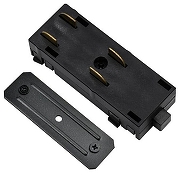 Токопровод концевой Aployt Magnetic track 220 APL.0280.00.01 цвет арматуры Черный