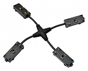 Соединитель X-образный для треков накладных Aployt Magnetic track 220 APL.0280.00.05 цвет арматуры Черный