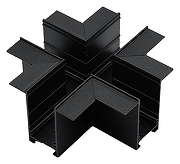 Соединитель X-образный для треков встраиваемых Aployt Magnetic track 220 APL.0283.00.05 цвет арматуры Черный
