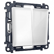 Выключатель перекрестный двухклавишный без рамки Ambrella Volt MA MA103030 цвет Белый