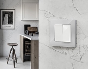 Выключатель перекрестный двухклавишный без рамки Ambrella Volt MA MA103030 цвет Белый-3