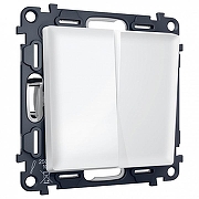 Выключатель перекрестный двухклавишный без рамки Ambrella Volt MA MA123030 цвет Белый