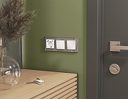 Выключатель перекрестный двухклавишный без рамки Ambrella Volt MA MA123030 цвет Белый-4