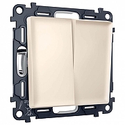 Выключатель перекрестный двухклавишный без рамки Ambrella Volt MA MA323030 цвет Бежевый