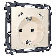 Розетка с заземлением и 2хUSB type C, без рамки Ambrella Volt MA MA330510 цвет Бежевый