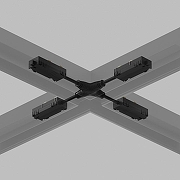 Токопровод X-образный центральный Denkirs SMART UNI TR2116-BK цвет арматуры Черный-1