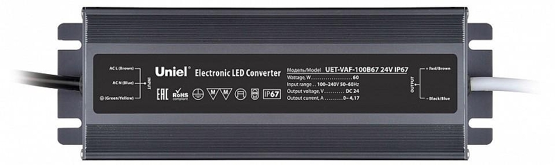 Блок питания с проводом Uniel UET-VAF UL-00009367 