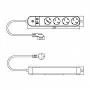 Удлинитель с выключателем Uniel UL-00011386 цвет Белый-10