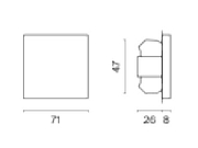 Выключатель одноклавишный без рамки Voltum S70 VLS010108 цвет Черный-7