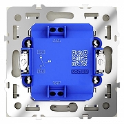 Выключатель одноклавишный с подсветкой без рамки Voltum S70 VLS010205 цвет Сталь-3