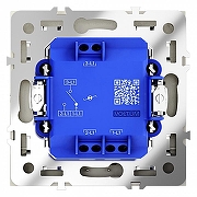 Выключатель проходной одноклавишный с подсветкой без рамки Voltum S70 VLS010405 цвет Сталь-3