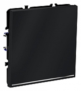 Выключатель проходной одноклавишный с подсветкой без рамки Voltum S70 VLS010407 цвет Графит