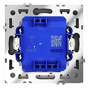 Выключатель проходной одноклавишный с подсветкой без рамки Voltum S70 VLS010407 цвет Графит-3