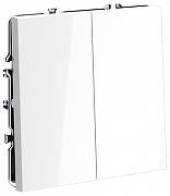 Выключатель двухклавишный без рамки Voltum S70 VLS020101 цвет Белый