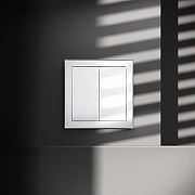 Выключатель двухклавишный без рамки Voltum S70 VLS020101 цвет Белый-3